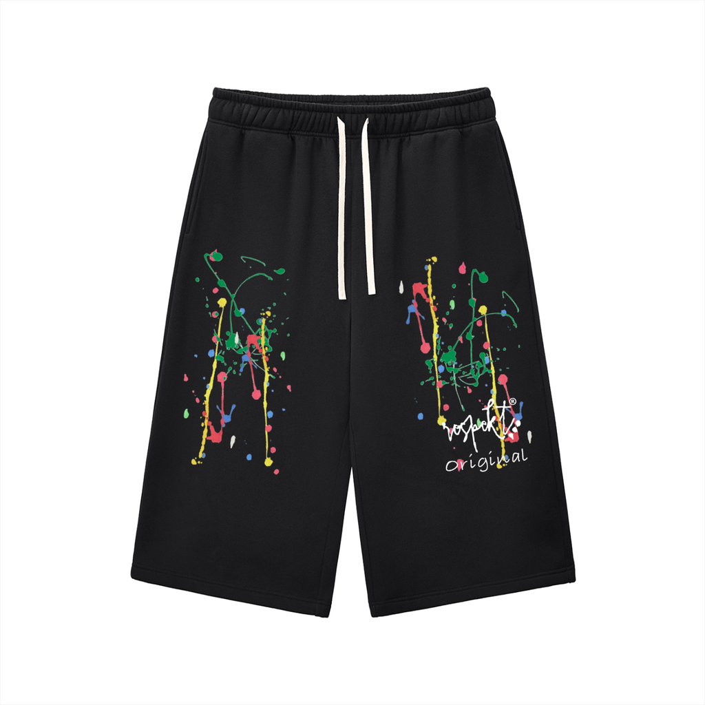 Halo Graffiti Paint Splatter Shorts