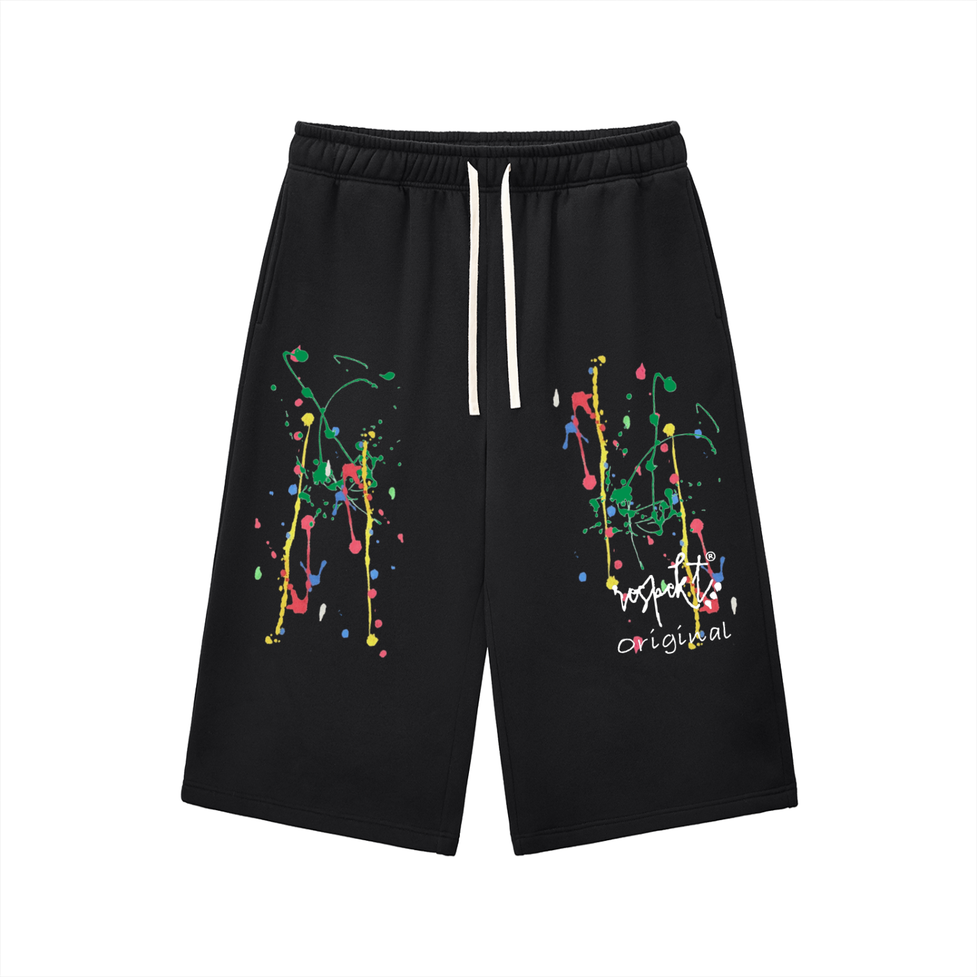 Halo Graffiti Paint Splatter Shorts