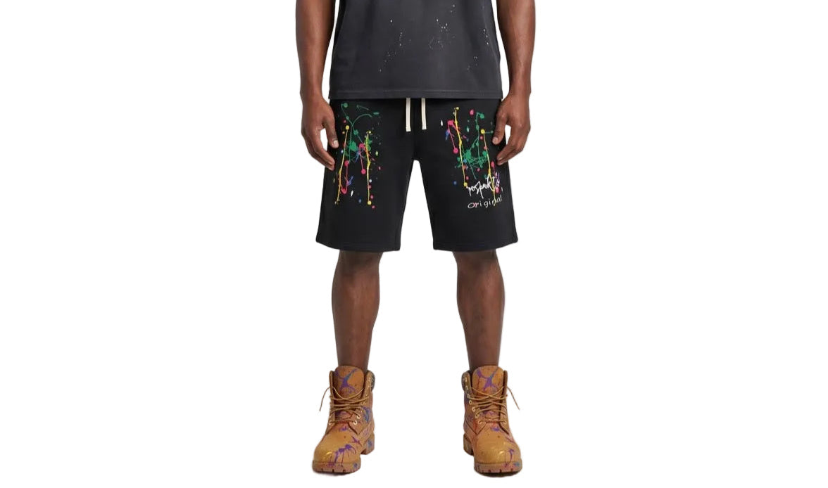 Halo Graffiti Paint Splatter Shorts