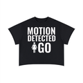 Motion Detected Boxy Cut-Off S/S T-Shirt