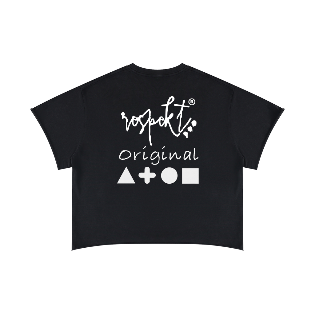 Motion Detected Boxy Cut-Off S/S T-Shirt