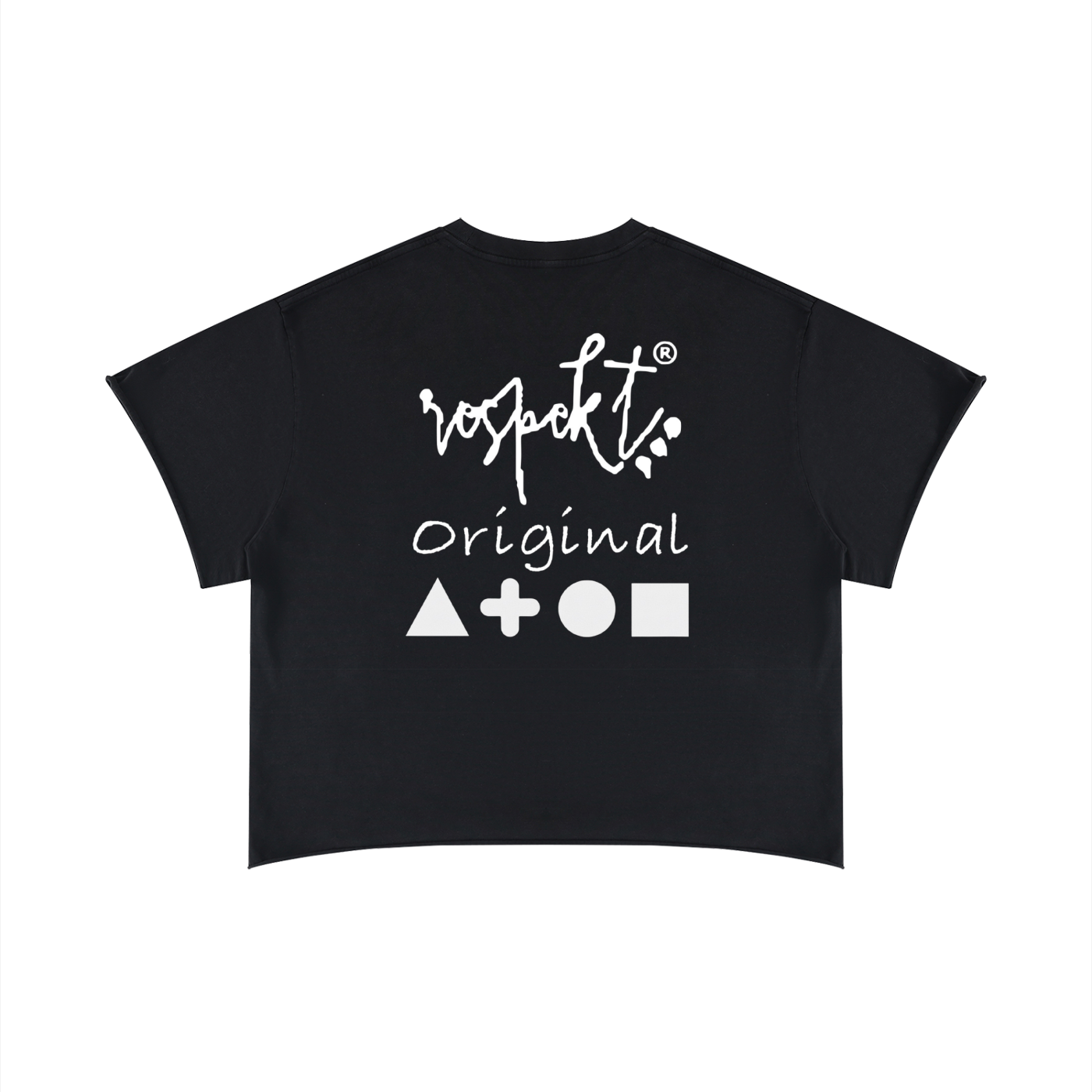 Motion Detected Boxy Cut-Off S/S T-Shirt
